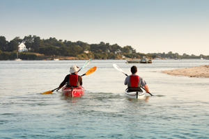 kayak dans golfe du morbihan